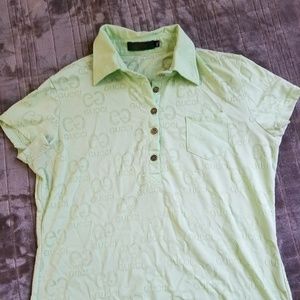 Gucci Button Down Shirt Medium Lime